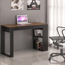 Escrivaninha Mesa Escritório 1 Gaveta 120cm Industrial Montana e Preto