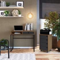 Escrivaninha Mesa Escritório 1 Gaveta com Gaveteiro 4 Gavetas