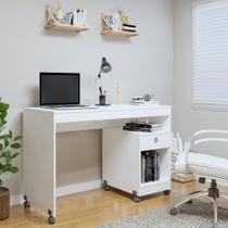 Escrivaninha Mesa Escritório 1 Gaveta com Rodízios Giga