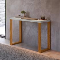 Escrivaninha Mesa Escritório 100% 89,5cm Industrial Freijo E Off White