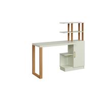 Escrivaninha Mesa Escritório 100% MDF 135cm Industrial Freijo e Off White Branco Escrivaninha Mesa Escritório 100% MDF 135cm Industrial Freijo e Off White Branco