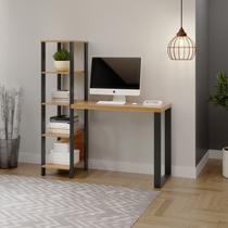 Escrivaninha Mesa Escritório 100% MDF 5 Prateleiras 122,5x44cm Industrial Escrivaninha Mesa Escritório 100% MDF 5 Prateleiras 122,5x44cm Industrial