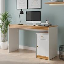 Escrivaninha Mesa Escritório 100% MDF Madrid 1 Porta 120cm Escrivaninha Mesa Escritório 100% MDF Madrid 1 Porta 120cm