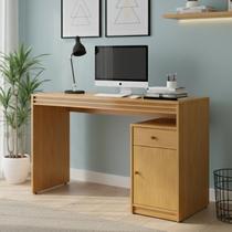 Escrivaninha Mesa Escritório 120cm 1 Porta 1 Gaveta 100% MDF Madrid Escrivaninha Mesa Escritório 120cm 1 Porta 1 Gaveta 100% MDF Madrid