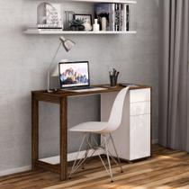 Escrivaninha Mesa Escritório 120cm 1 Porta 2 Gavetas Zurique