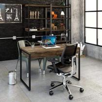 Escrivaninha Mesa Escritório 120cm 2 Gavetas Kuadra