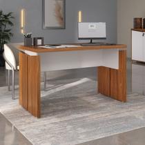 Escrivaninha Mesa Escritório 1250 Tamburato 125,3cm Freijó E Branco Escrivaninha Mesa Escritório 1250 Tamburato 125,3cm Freijó E Branco