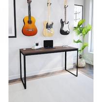 Escrivaninha Mesa Escritório 135x55 135cm Preto e Nogal Escrivaninha Mesa Escritório 135x55 135cm Preto e Nogal