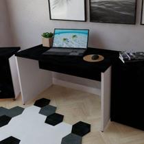 Escrivaninha Mesa Escritório 140CMX60CM 140cm Branco e Preto Escrivaninha Mesa Escritório 140CMX60CM 140cm Branco e Preto