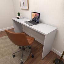Escrivaninha Mesa Escritório 160cmx42cm com Caixa de Tomada 160cm Cinza Cristal