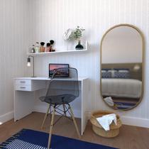 Escrivaninha Mesa Escritório 2 Gavetas com Prateleira Suspensa Helen Bramov Escrivaninha Mesa Escritório 2 Gavetas com Prateleira Suspensa Helen Bramov