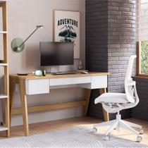 Escrivaninha Mesa Escritório 26106 Trend 3 Gavetas 150cm Hanover E Off White