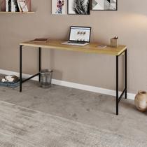 Escrivaninha Mesa Escritório Active 150cm Industrial Yescasa Lâmina Mel Marrom Escrivaninha Mesa Escritório Active 150cm Industrial Yescasa Lâmina Mel Marrom
