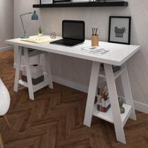 Escrivaninha Mesa Escritório Cavalete 4 Prateleiras 135cm Hawaii Yescasa Escrivaninha Mesa Escritório Cavalete 4 Prateleiras 135cm Hawaii Yescasa