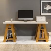 Escrivaninha Mesa Escritório Cavalete 4 Prateleiras 135cm Hawaii Yescasa