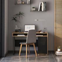 Escrivaninha Mesa Escritório Chicago 1 Gaveta 1 Porta 120cm Industrial Marrom Escrivaninha Mesa Escritório Chicago 1 Gaveta 1 Porta 120cm Industrial Marrom