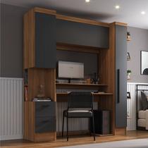 Escrivaninha Mesa Escritório com Armário 3 Portas 2 Gavetas Modulado Viena Escrivaninha Mesa Escritório com Armário 3 Portas 2 Gavetas Modulado Viena