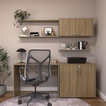 Escrivaninha Mesa Escritório com Armários 180cm e Prateleira Escrivaninha Mesa Escritório com Armários 180cm e Prateleira