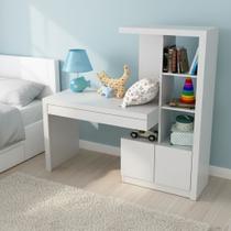 Escrivaninha Mesa Escritório com Estante 2 Portas 1 Gaveta Me4143