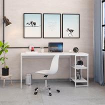 Escrivaninha Mesa Escritório com Estante Baixa Estilo Active 2 Prateleiras 150cm Industrial Yescasa
