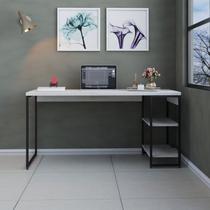 Escrivaninha Mesa Escritório com Estante Baixa Estilo Industrial 150cm com 02 Prateleiras Dynamica Yescasa