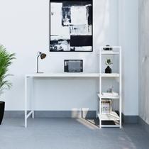 Escrivaninha Mesa Escritório com Estante Estilo Active 3 Prateleiras 135cm Industrial Yescasa