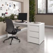 Escrivaninha Mesa Escritório com Gaveteiro Ficus 170cm CabeCasa MadeiraOriginals Branco