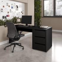 Escrivaninha Mesa Escritório com Gaveteiro Ficus 170cm CabeCasa MadeiraOriginals Preto