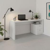 Escrivaninha Mesa Escritório com ME4130 2 Gavetas 135cm Branca
