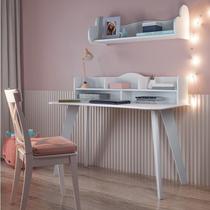 Escrivaninha Mesa Escritório com Prateleira de Parede Sofia