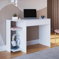 Escrivaninha Mesa Escritório Complemento 1 Gaveta 108cm Branco Line Escrivaninha Mesa Escritório Complemento 1 Gaveta 108cm Branco Line