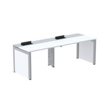 Escrivaninha Mesa Escritório Corporativa para 2 Pessoas Pscpp120 240cm Industrial Branco E Cinza Escrivaninha Mesa Escritório Corporativa para 2 Pessoas Pscpp120 240cm Industrial Branco E Cinza