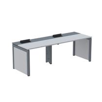 Escrivaninha Mesa Escritório Corporativa para 2 Pessoas PSCPP130 260cm Industrial Cinza e Grafito Escrivaninha Mesa Escritório Corporativa para 2 Pessoas PSCPP130 260cm Industrial Cinza e Grafito