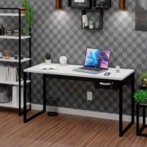 Escrivaninha Mesa Escritório Diretor com Gaveta Estilo 1 Gaveta 150cm Industrial Branco Escrivaninha Mesa Escritório Diretor com Gaveta Estilo 1 Gaveta 150cm Industrial Branco