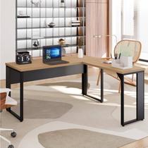 Escrivaninha Mesa Escritório Diretor em L 150cm Espresso Móveis Calvi e Preto Marrom Escrivaninha Mesa Escritório Diretor em L 150cm Espresso Móveis Calvi e Preto Marrom