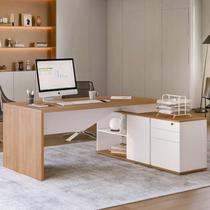 Escrivaninha Mesa Escritório Diretor em L Spring 3 Gavetas 1 Porta 180cm Yescasa Itapuã e Branco Escrivaninha Mesa Escritório Diretor em L Spring 3 Gavetas 1 Porta 180cm Yescasa Itapuã e Branco