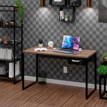 Escrivaninha Mesa Escritório Diretor Estilo Industrial 135cm com Gaveta