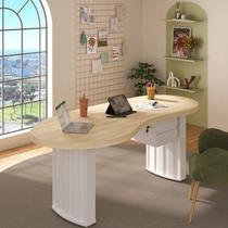 Escrivaninha Mesa Escritório Diretor Organic com 2 Gavetas