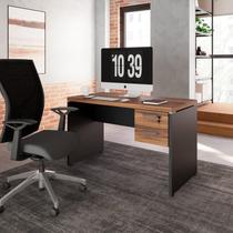 Escrivaninha Mesa Escritório Diretor Retangular com Gaveteiro Suspenso com Chave