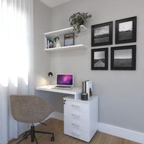 Escrivaninha Mesa Escritório e Home Office com 4 Gavetas