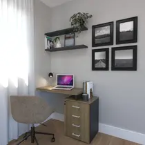 Escrivaninha Mesa Escritório e Home Office com 4 Gavetas