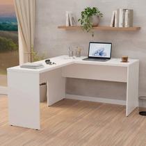Escrivaninha Mesa Escritório em L 120cm Tampo Office Branco Escrivaninha Mesa Escritório em L 120cm Tampo Office Branco