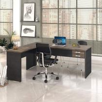 Escrivaninha Mesa Escritório em L 1,80x1,60M com 2 Gavetas Work30 Escrivaninha Mesa Escritório em L 1,80x1,60M com 2 Gavetas Work30