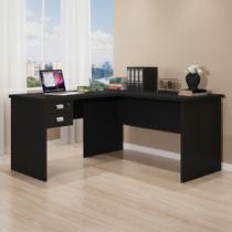 Escrivaninha Mesa Escritório em L 2 Gavetas 150x120cm Thor Espresso Móveis Escrivaninha Mesa Escritório em L 2 Gavetas 150x120cm Thor Espresso Móveis