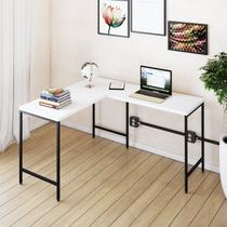 Escrivaninha Mesa Escritório em L Estilo Active 120cm Industrial Yescasa Branco Escrivaninha Mesa Escritório em L Estilo Active 120cm Industrial Yescasa Branco