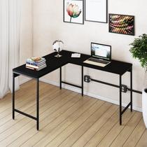 Escrivaninha Mesa Escritório em L Estilo Active 120cm Industrial Yescasa Preto Escrivaninha Mesa Escritório em L Estilo Active 120cm Industrial Yescasa Preto