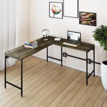 Escrivaninha Mesa Escritório em L Estilo Active 150cm Industrial Yescasa Marrom Escrivaninha Mesa Escritório em L Estilo Active 150cm Industrial Yescasa Marrom