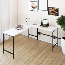 Escrivaninha Mesa Escritório em L Estilo Active 150cm Industrial Yescasa
