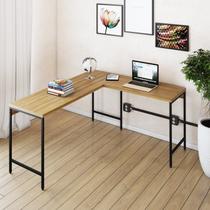 Escrivaninha Mesa Escritório em L Estilo Active 150cm Industrial Yescasa