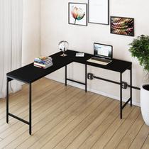 Escrivaninha Mesa Escritório em L Estilo Active 150cm Industrial Yescasa